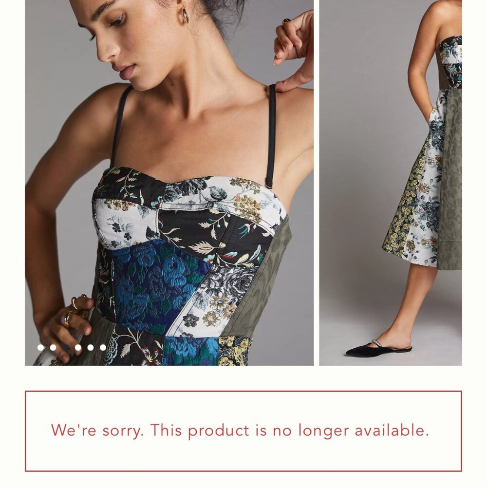 new $400 anthropologie jacquard mixed stitch bustier sweetheart dress 4 - Picture 2 of 2